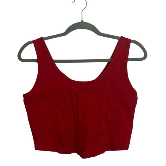 NWT Sugar Rain Red Corset Style Tank - Picture 1 of 4